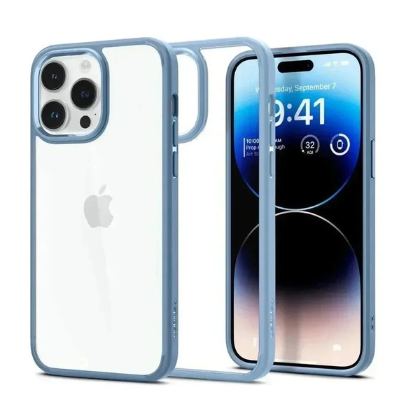 Spigen Ultra Hybrid Case for iPhone 14 Pro Case Anti-Yellowing Military Grade - Picture 1 of 9